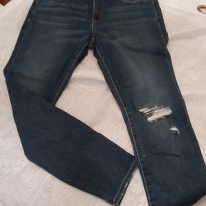Rewash skinny jeans, light distressing, dark wash, size 11